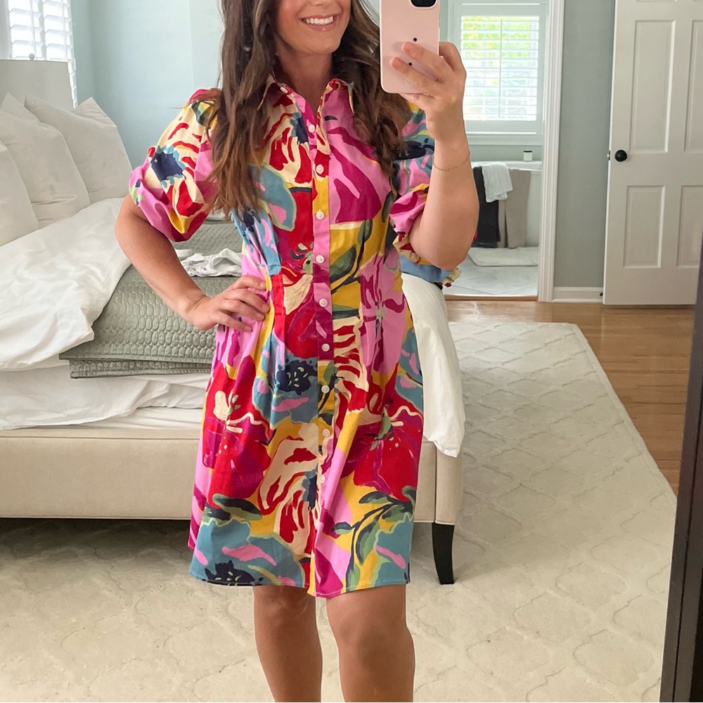 SCAPA By Lauren Perre Floral Shirt Dress